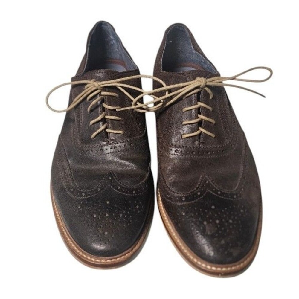 Gordon Rush Emory Wingtip Oxford Brogue Detailing Size 10 Brown